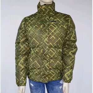 Oakley Down Puffer Snowboard Ski Jacket Winter Full Zip Green Womens Size Small